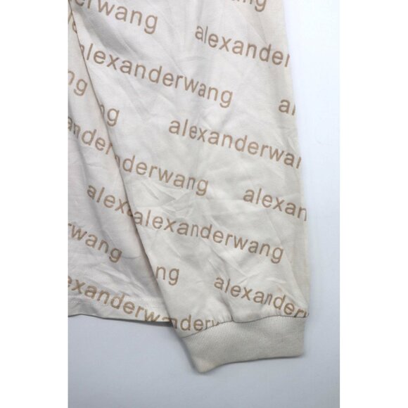 Alexander Wang Womens Logo Print Long Sleeve Shirt L - Picture 10 of 11